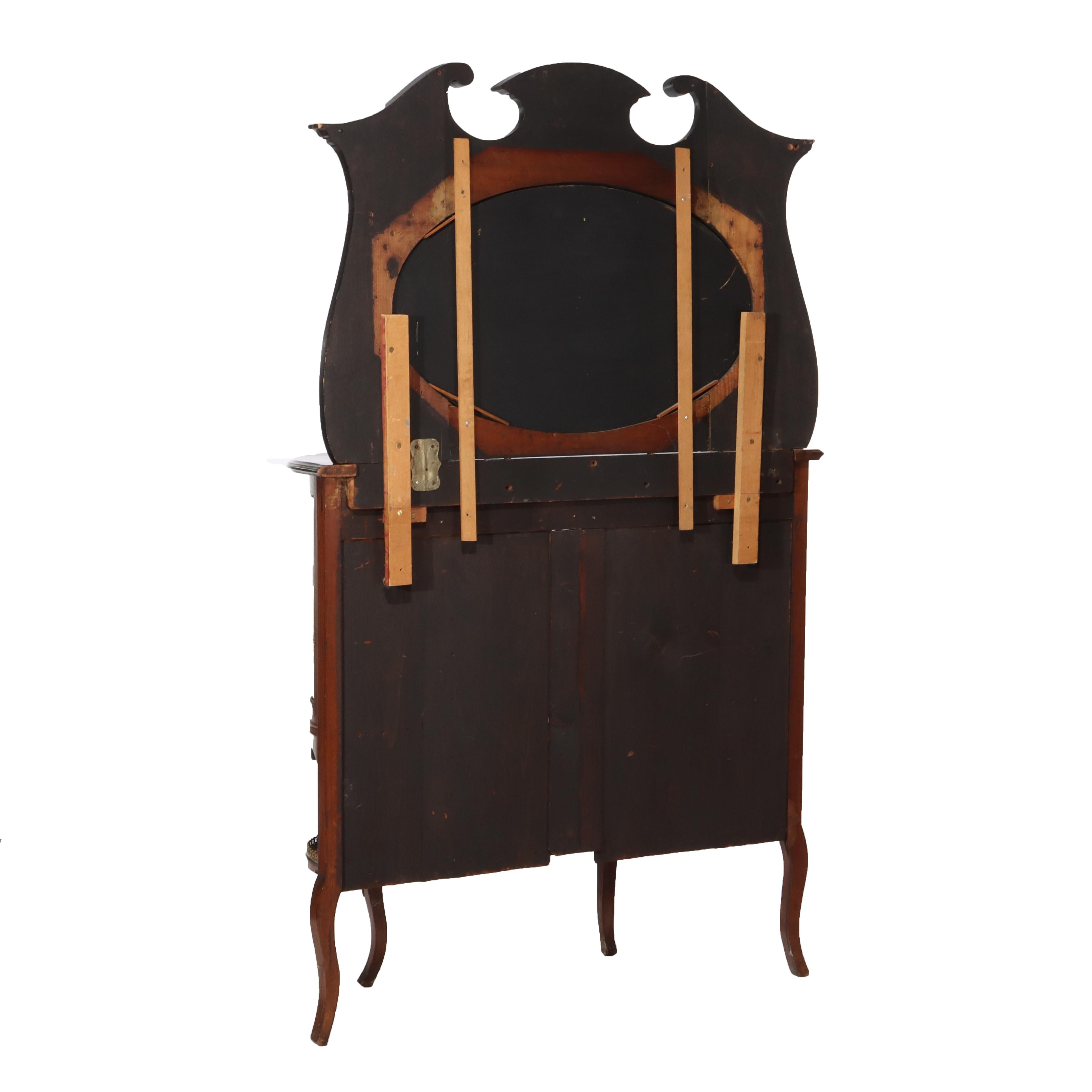 Cabinet de curiosité en bois de rose ébonisé, marqueterie et bronze doré, Antique French C1890 en vente 7