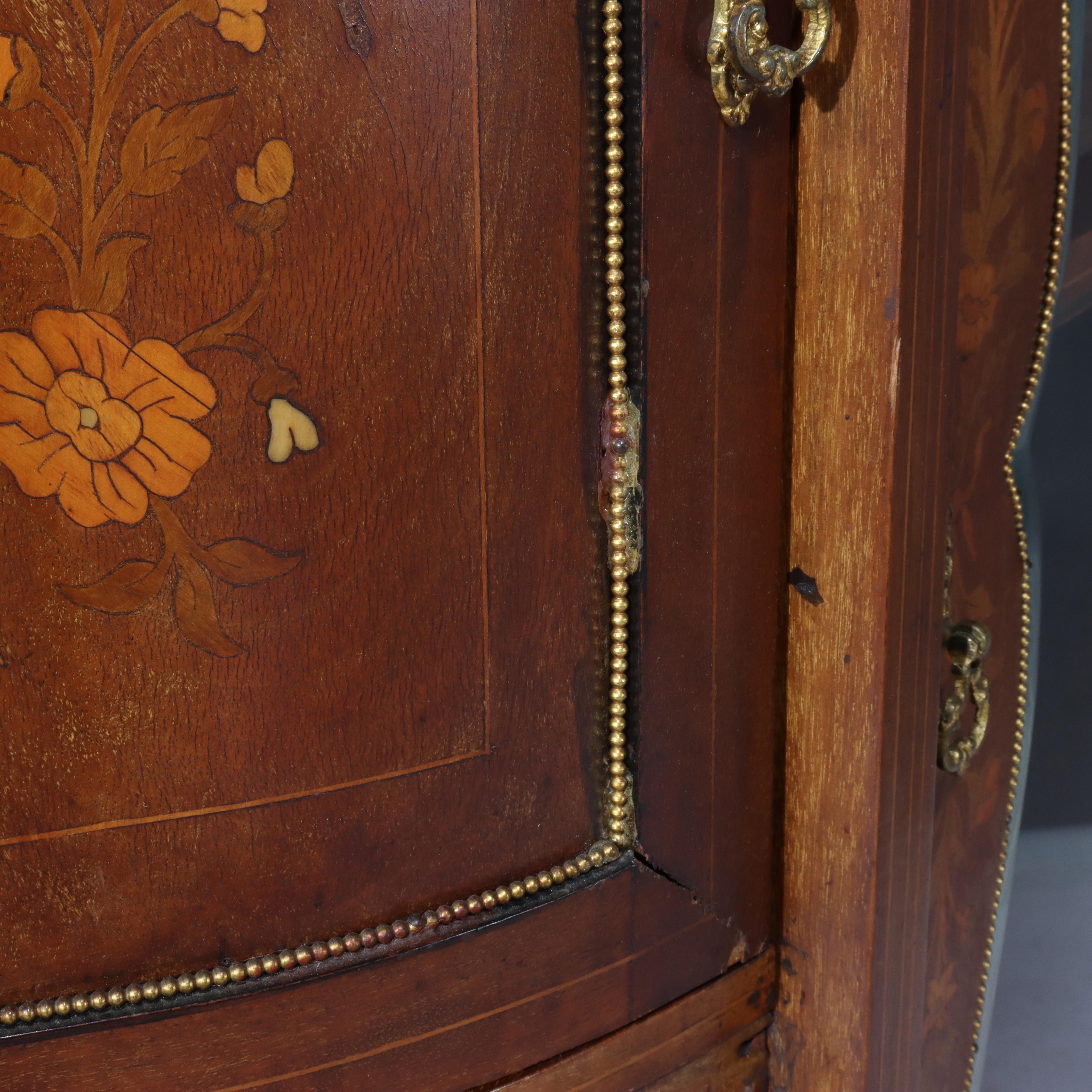 Cabinet de curiosité en bois de rose ébonisé, marqueterie et bronze doré, Antique French C1890 en vente 13
