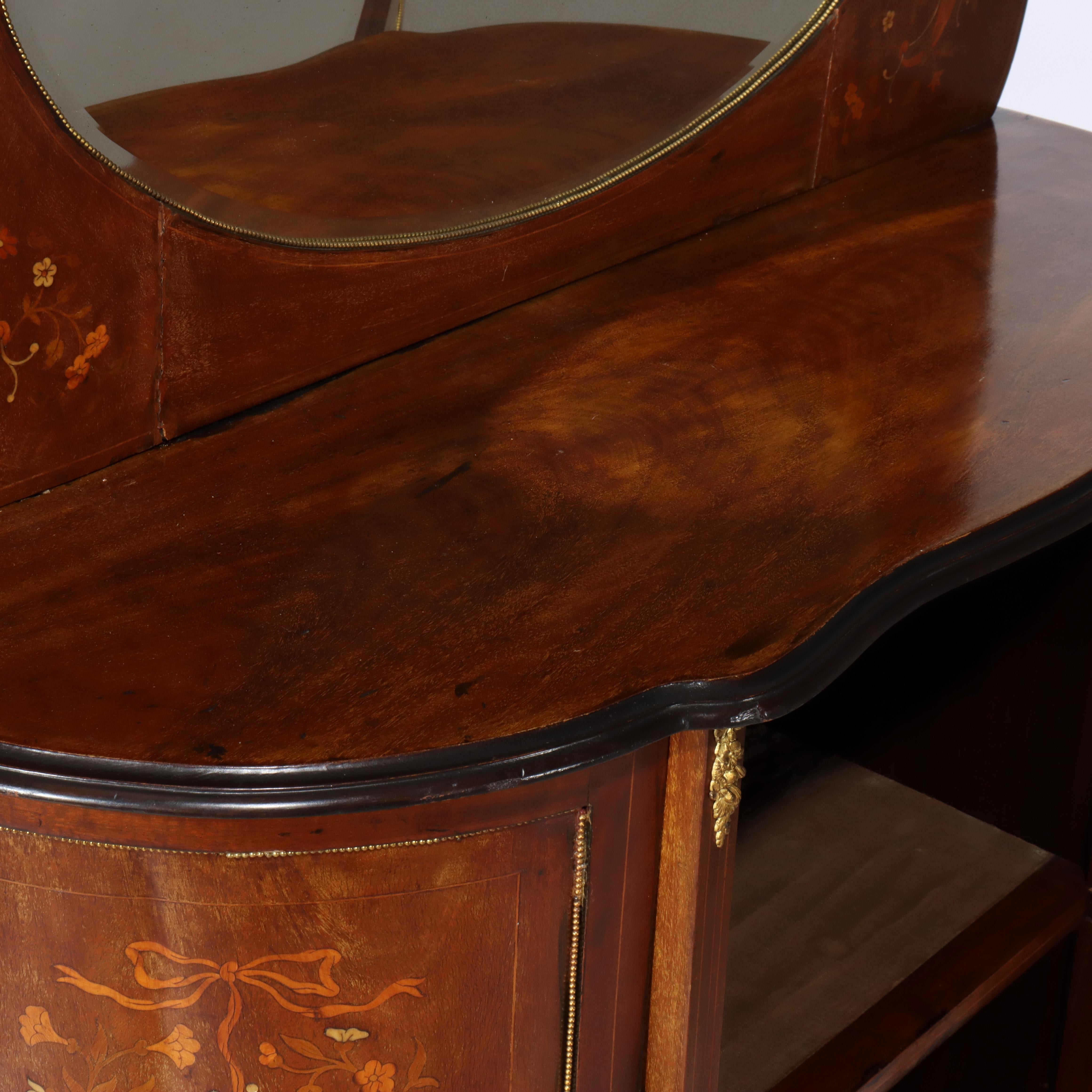 Cabinet de curiosité en bois de rose ébonisé, marqueterie et bronze doré, Antique French C1890 en vente 15