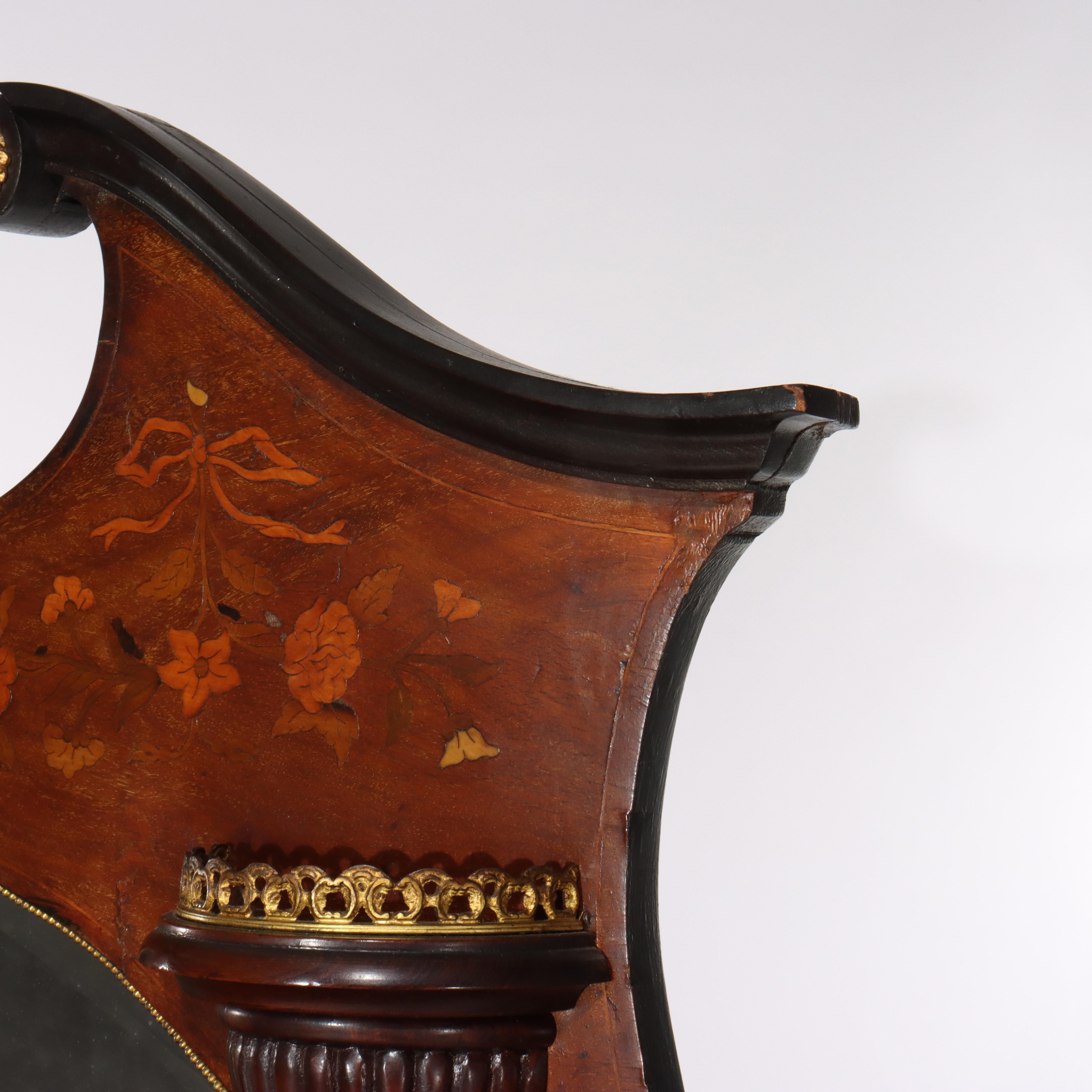 Cabinet de curiosité en bois de rose ébonisé, marqueterie et bronze doré, Antique French C1890 en vente 2