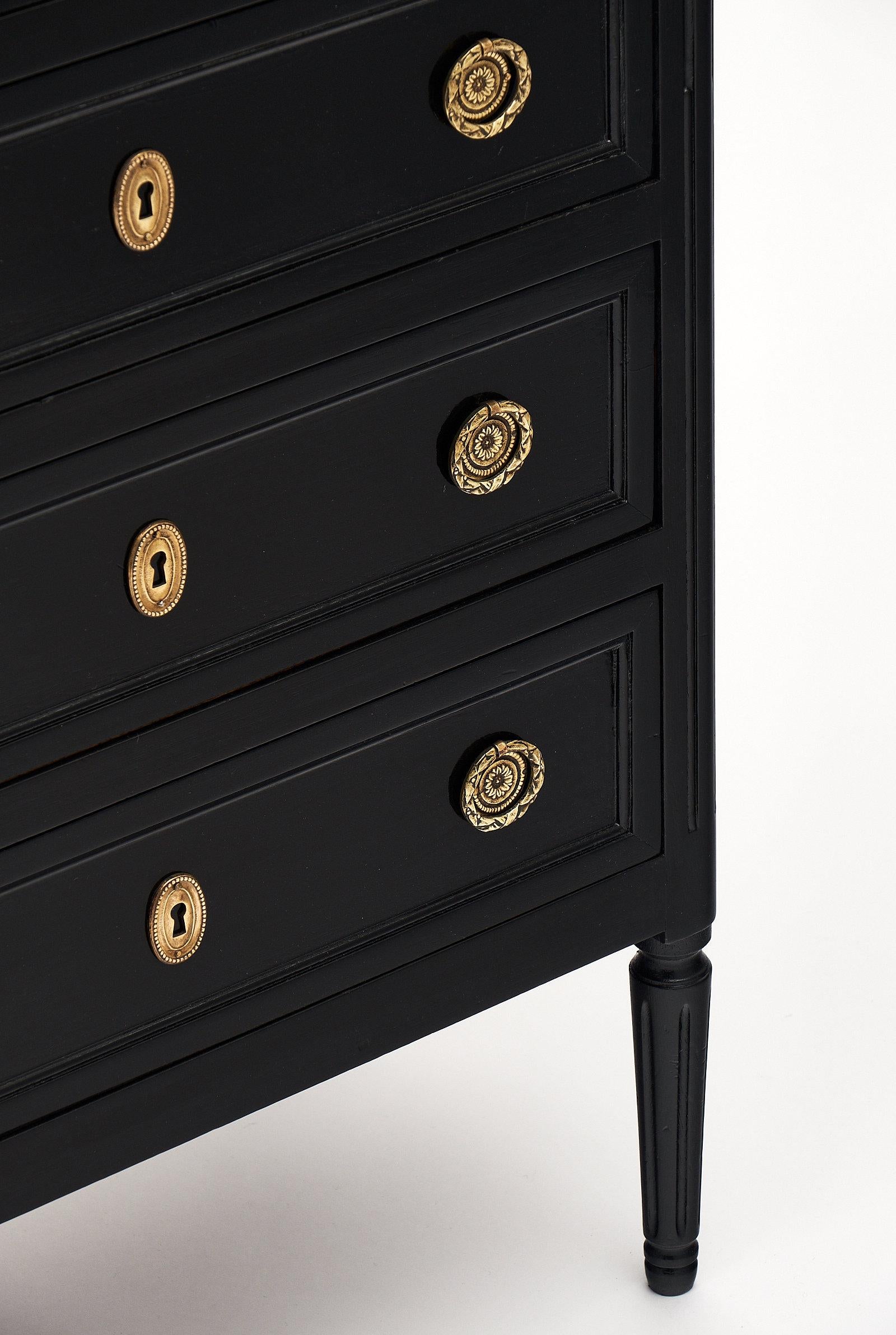 Antique French Ebonized Semainier im Zustand „Hervorragend“ in Austin, TX