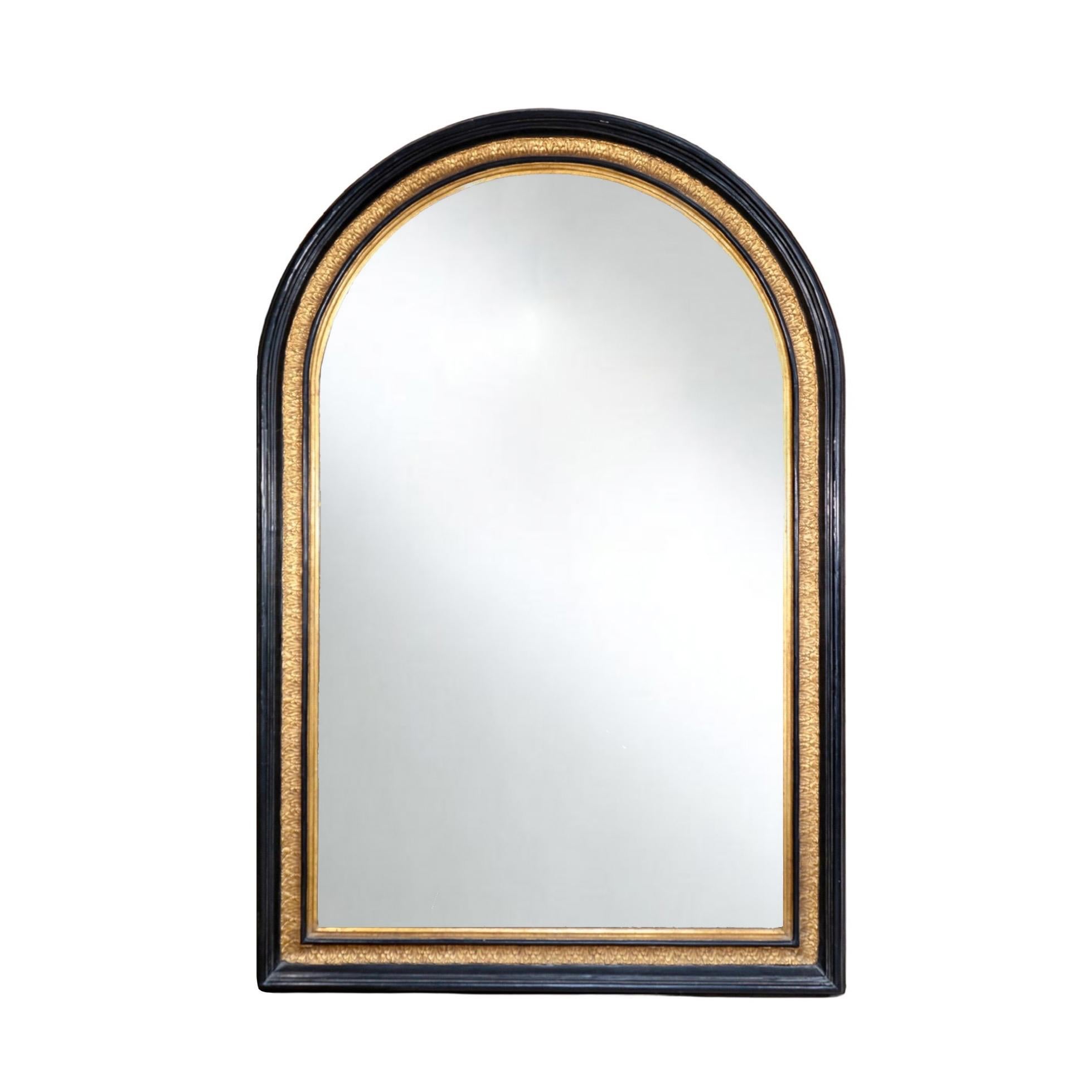 Antique French, specchio in legno d'ebano In condizioni buone in vendita a Dallas, TX