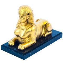 Antique French Egyptian Revival Ormolu Sphinx, 19th Century