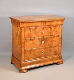 Antique French Elm Commode Louis Philippe, 19th Century