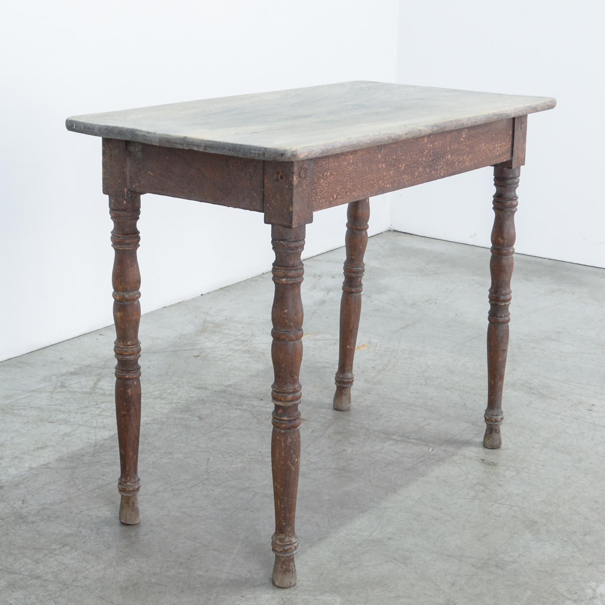 Painted Antique French Elm Table