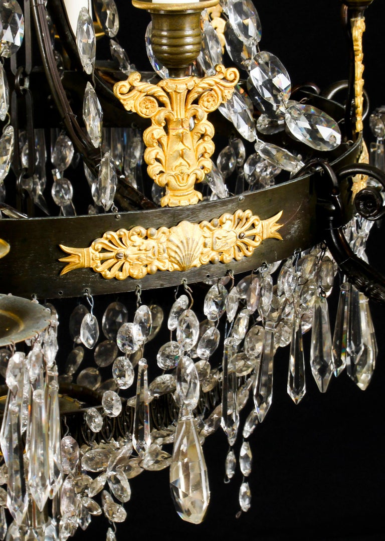 Antique French Empire 12Light Ballroom Chandelier, 19th Century at 1stDibs