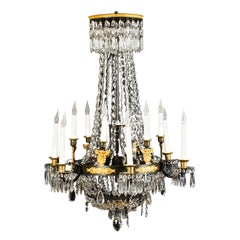 Antique French Empire 12-Light Ballroom Chandelier, 19th Century