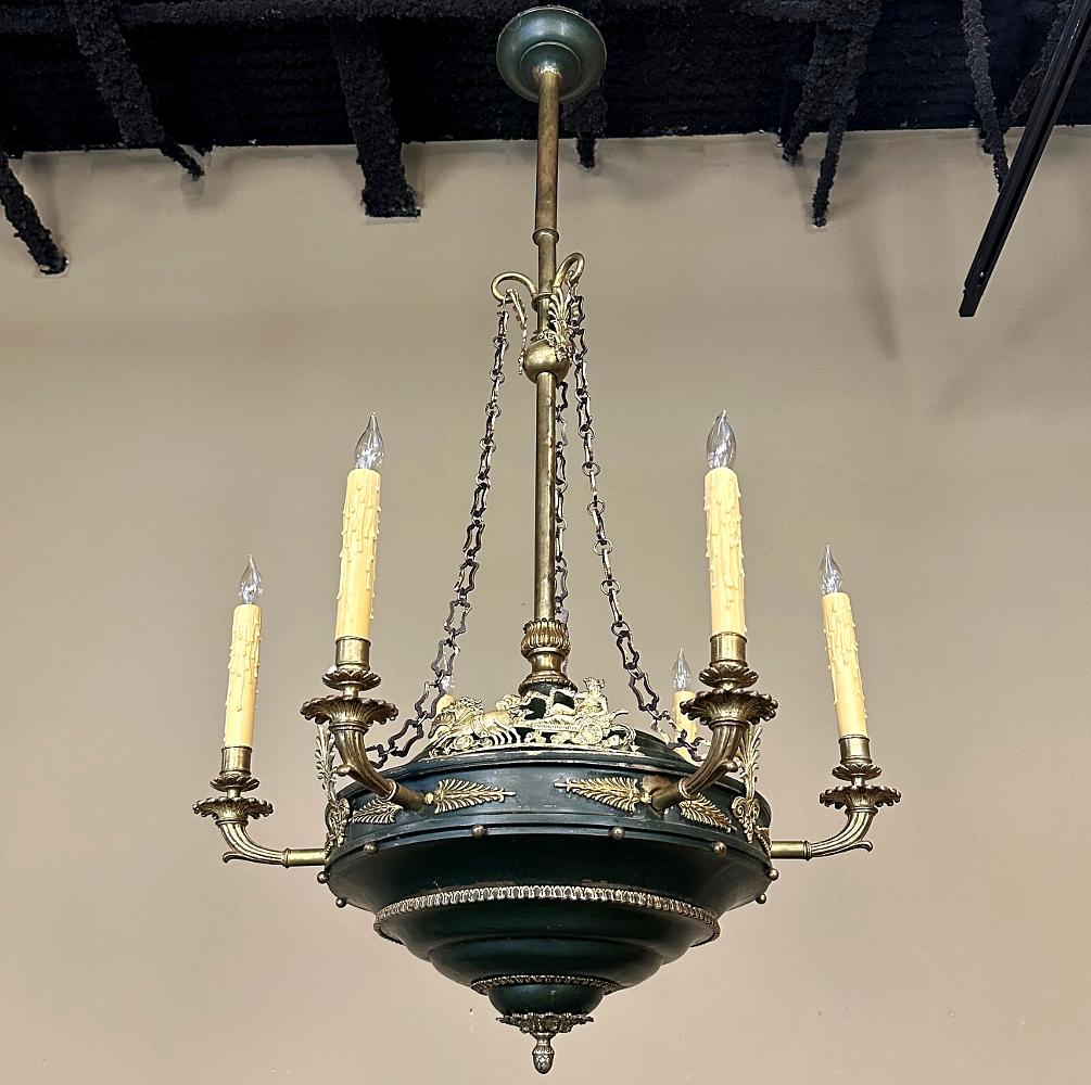 antique french brass chandelier