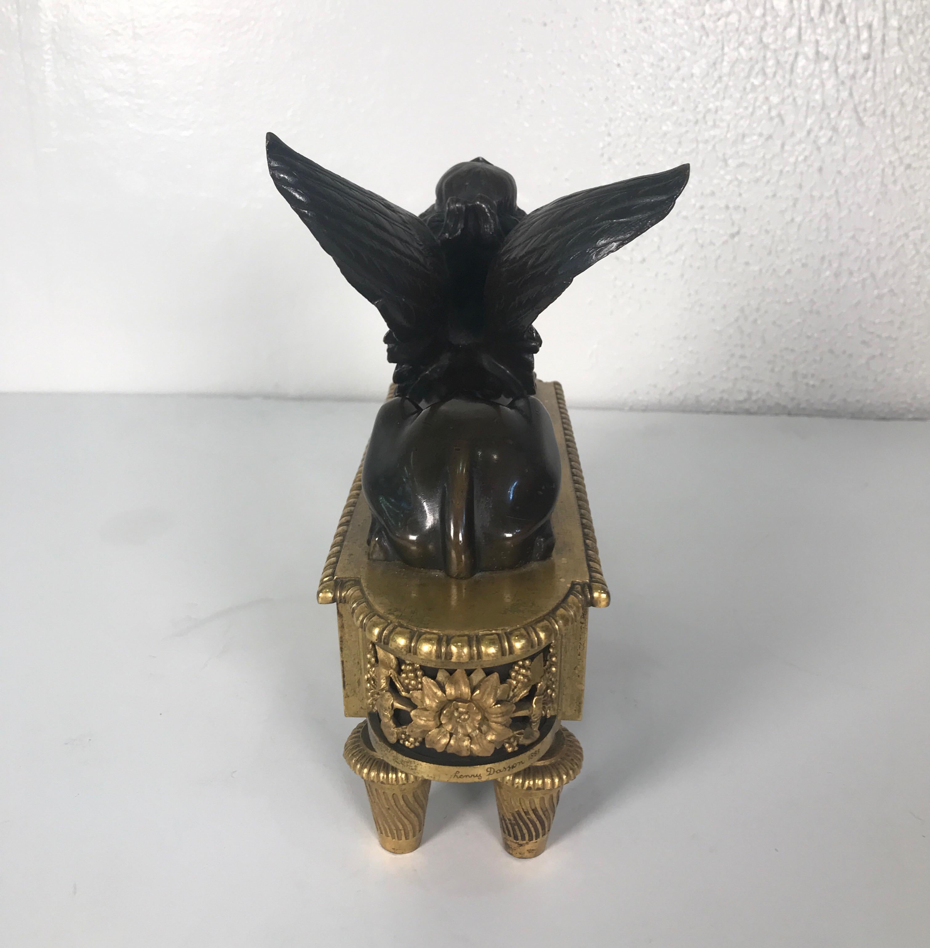 Antique French Empire Bronze Sphinx 2