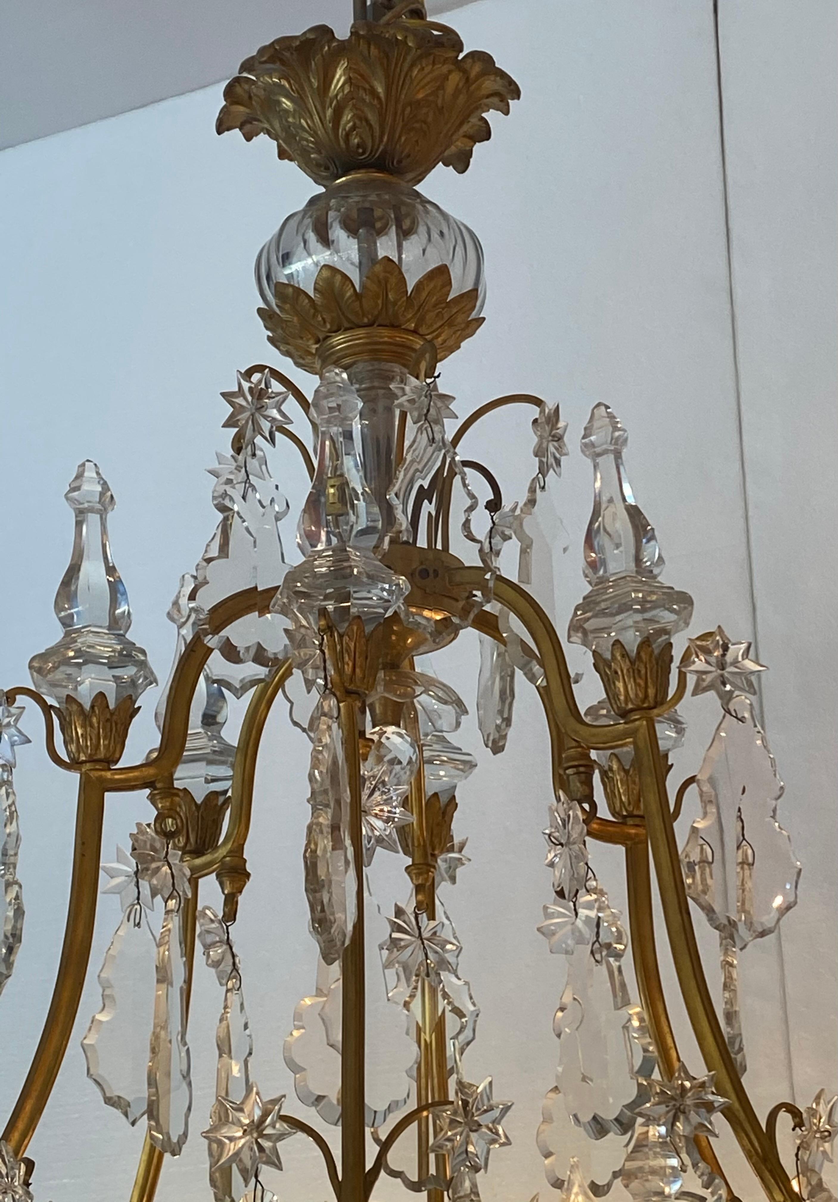 Antique French Empire Chandelier In Excellent Condition For Sale In Dallas, TX