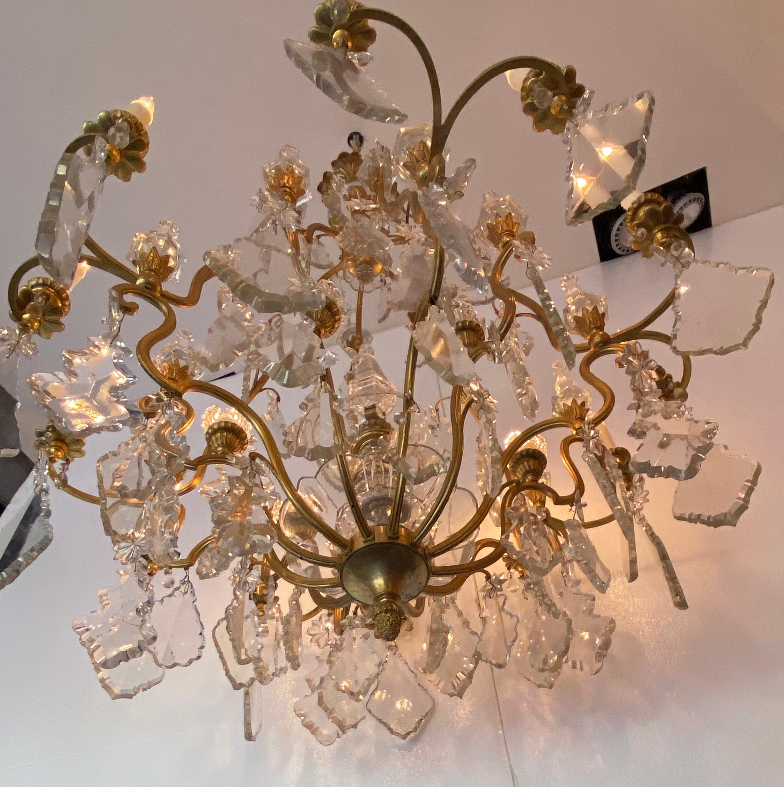 Bronze Antique French Empire Chandelier For Sale