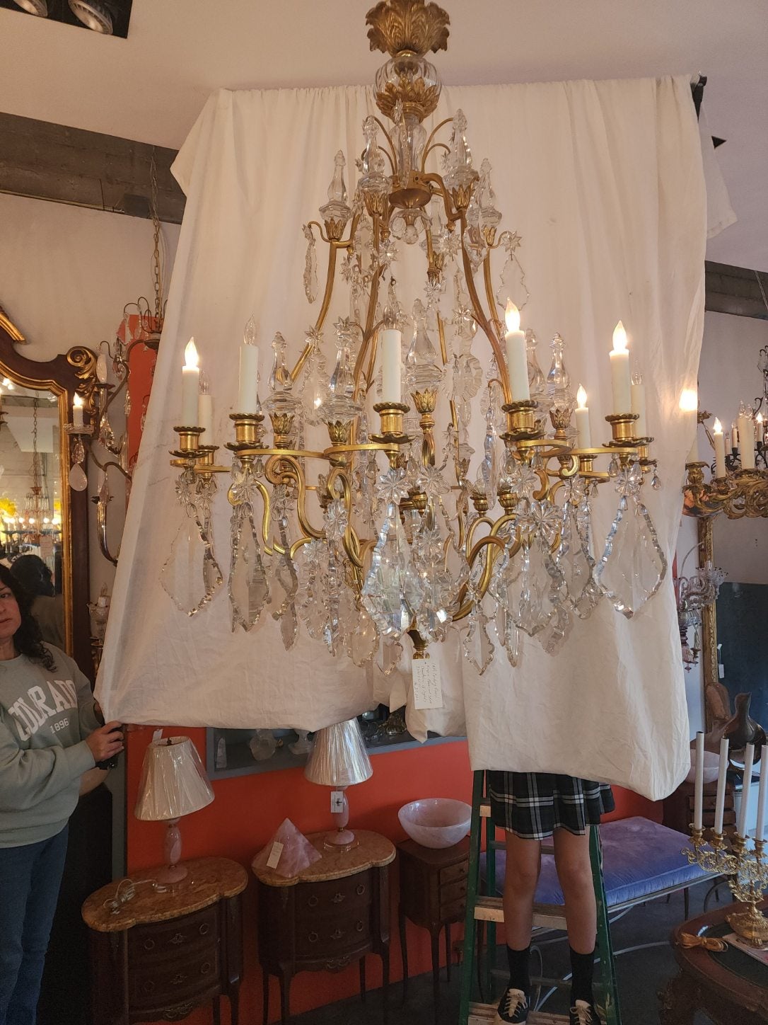Antique French Empire Chandelier For Sale