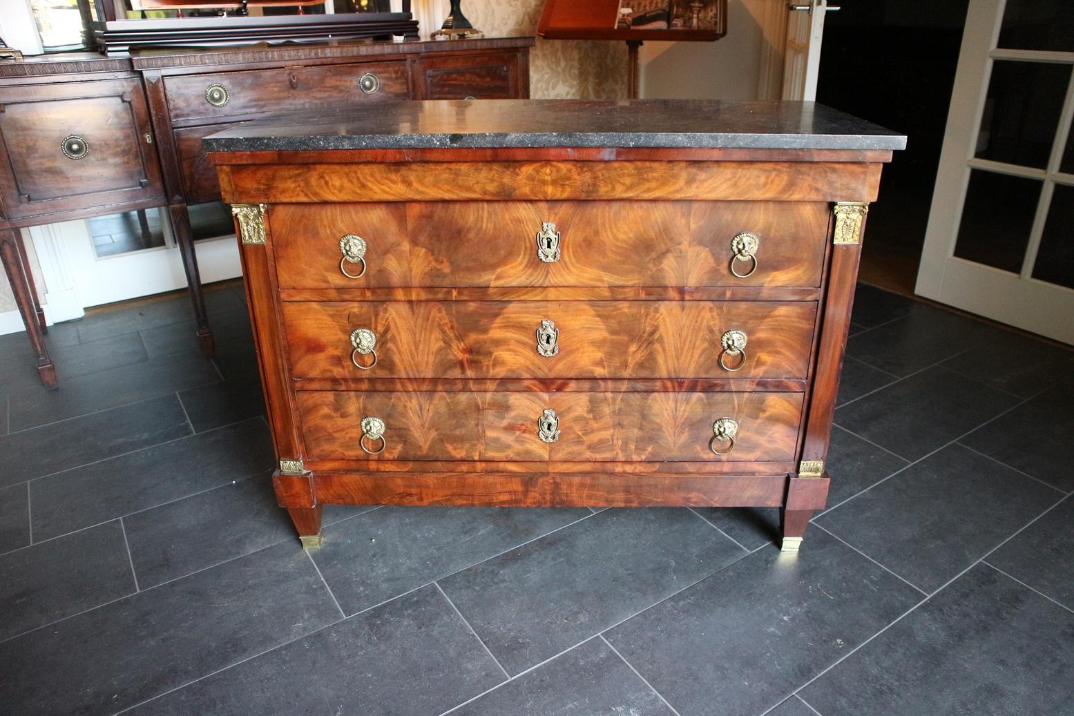Antique French Empire chest of drawers 9
