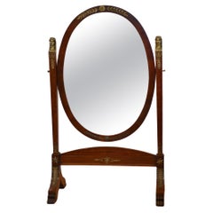Antique French Empire Cheval Mirror