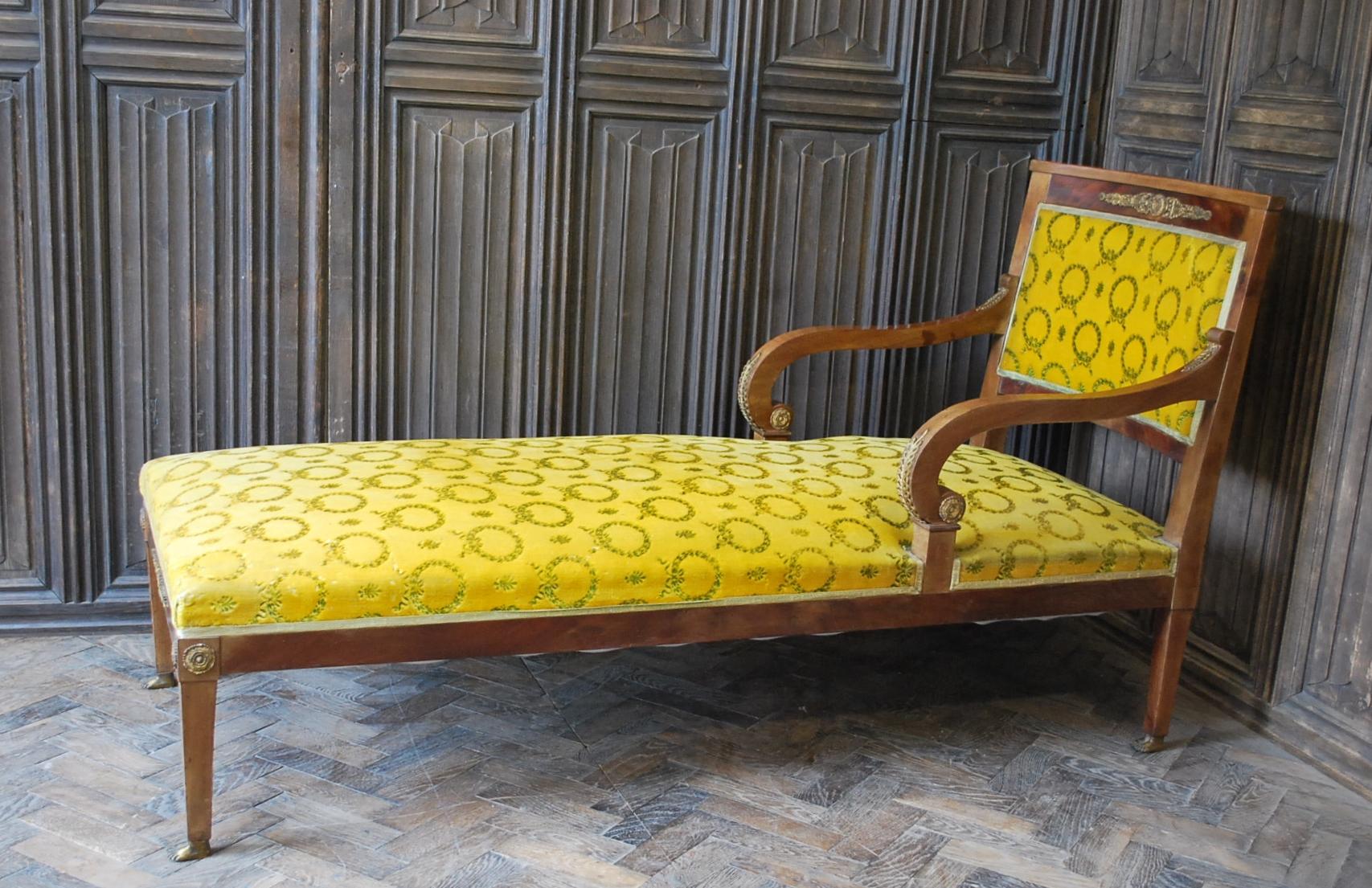Antique French Empire day bed 4