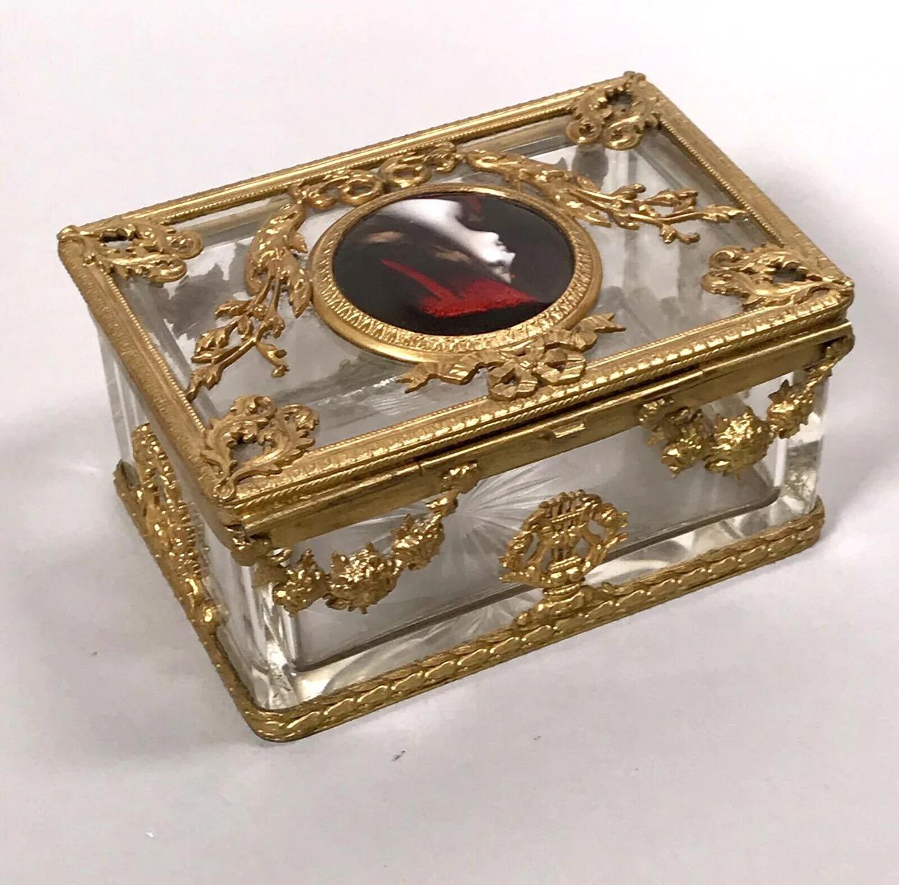 Antiguo Cofre Imperio French Dore Bronce Esmaltado en Bueno estado para la venta en Canterbury, GB