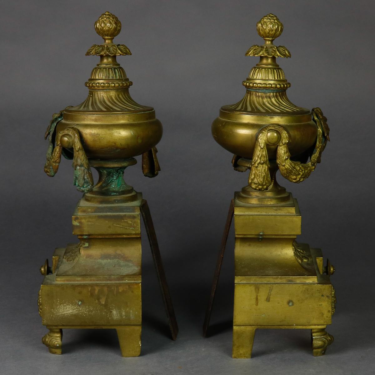 antique french andirons