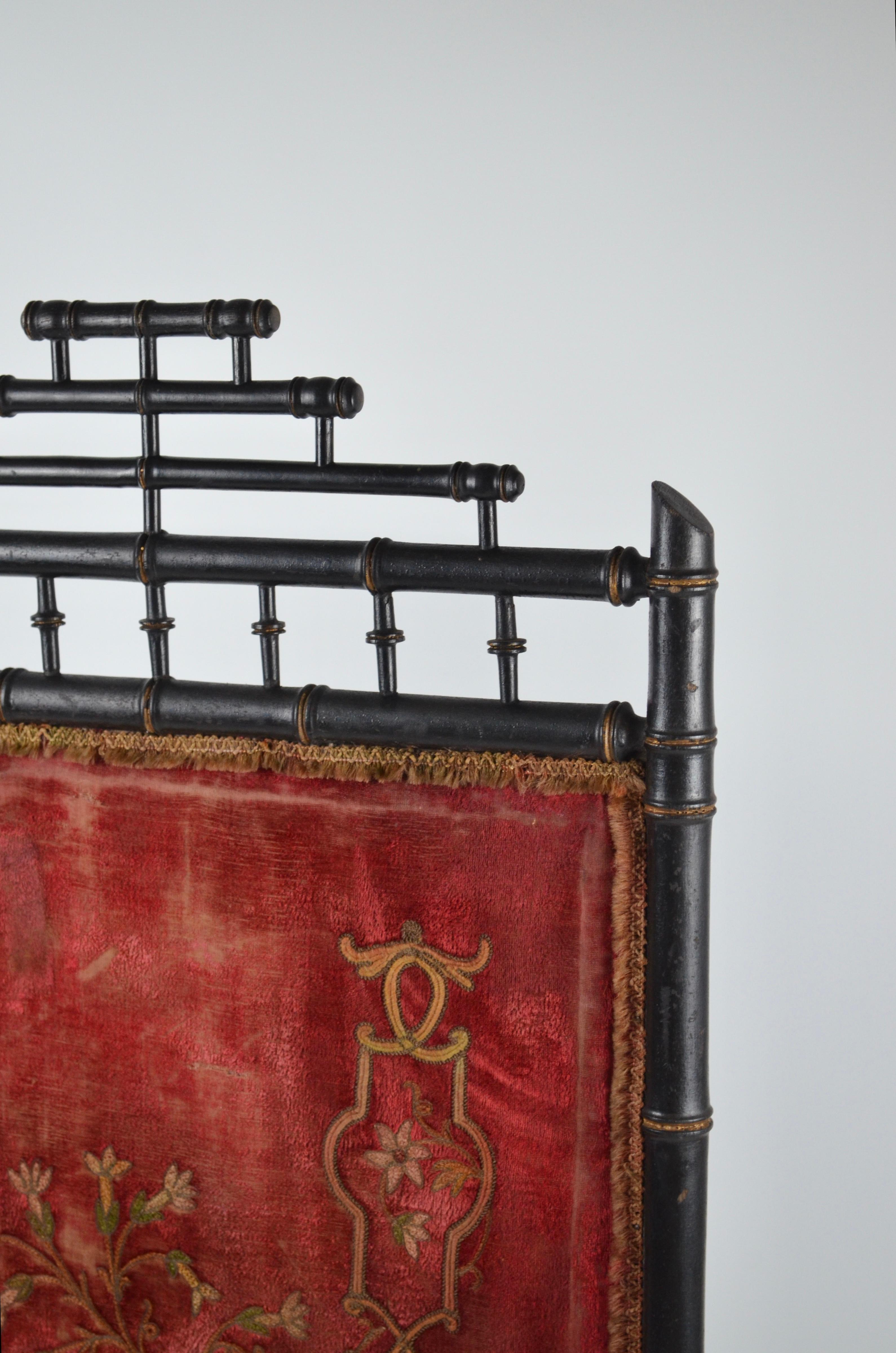 Antique French empire fireplace screen, late 19 century For Sale 5