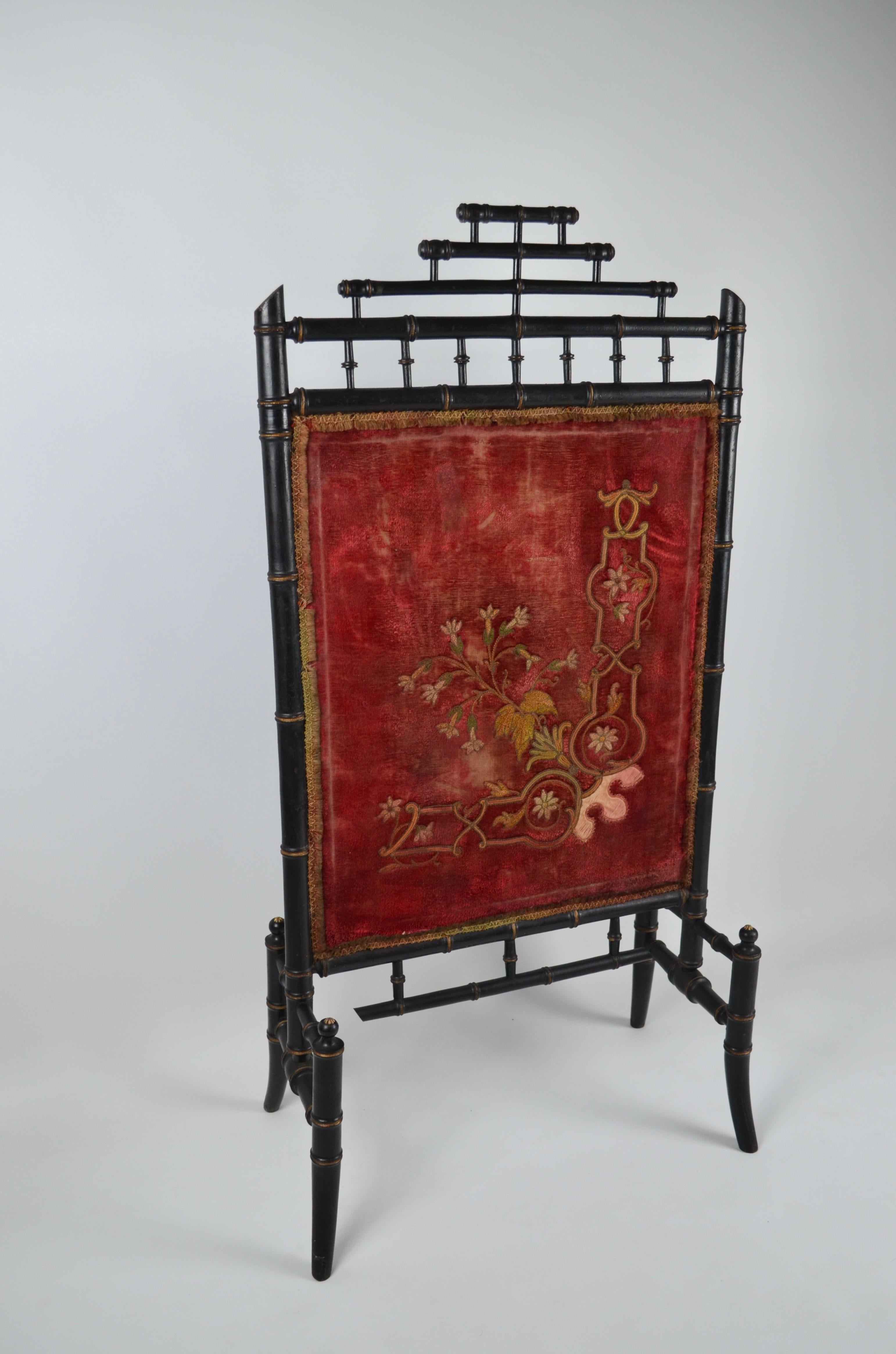 Antique French empire fireplace screen, late 19 century For Sale 6