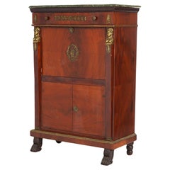 Mahogany and Gilt Ormolu Secretaire Abattant Strongly Attributed to S. Jamar Mahogany and Gilt Ormolu Secretaire Abattant Strongly Attributed to S. Jamar