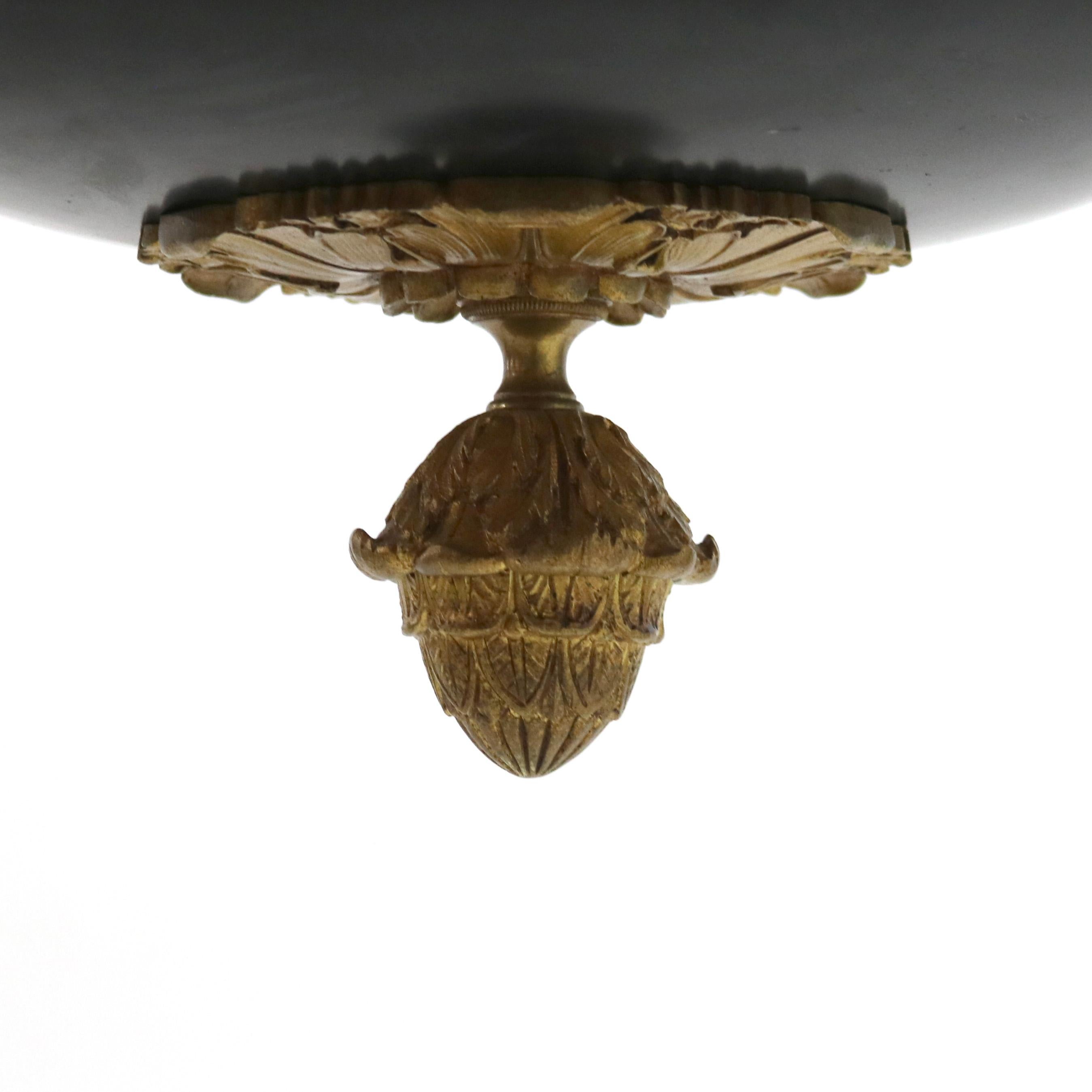 Antique French Empire Gilt Bronze & Ebonized Figural Cherub Chandelier C1920 9