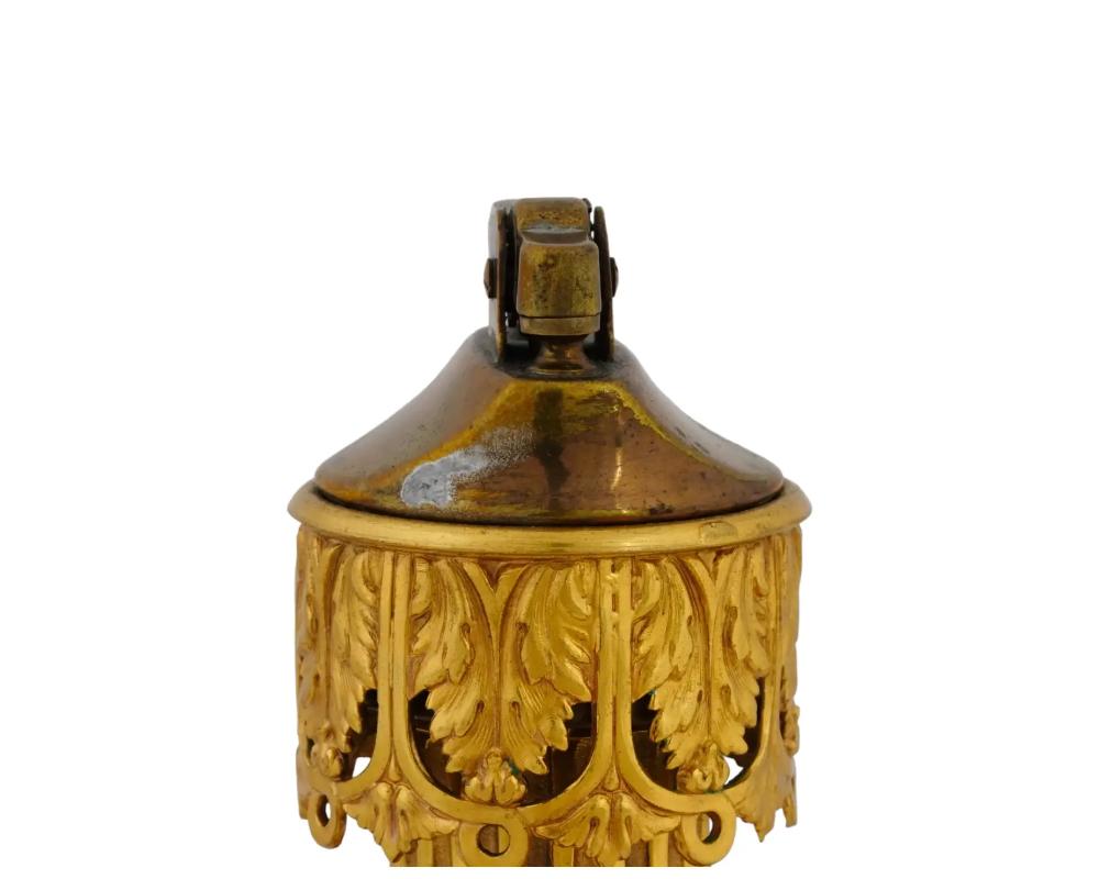 Antique French Empire Gilt Bronze Table Lighter 6