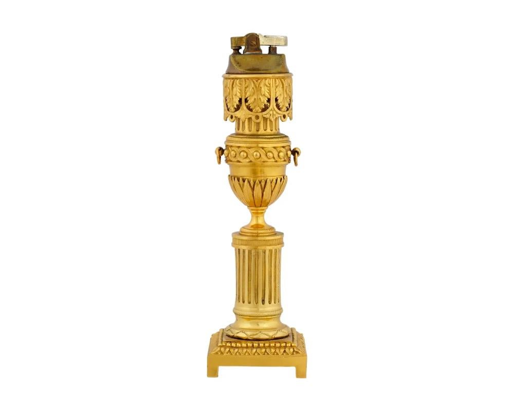 Antique French Empire Gilt Bronze Table Lighter 1