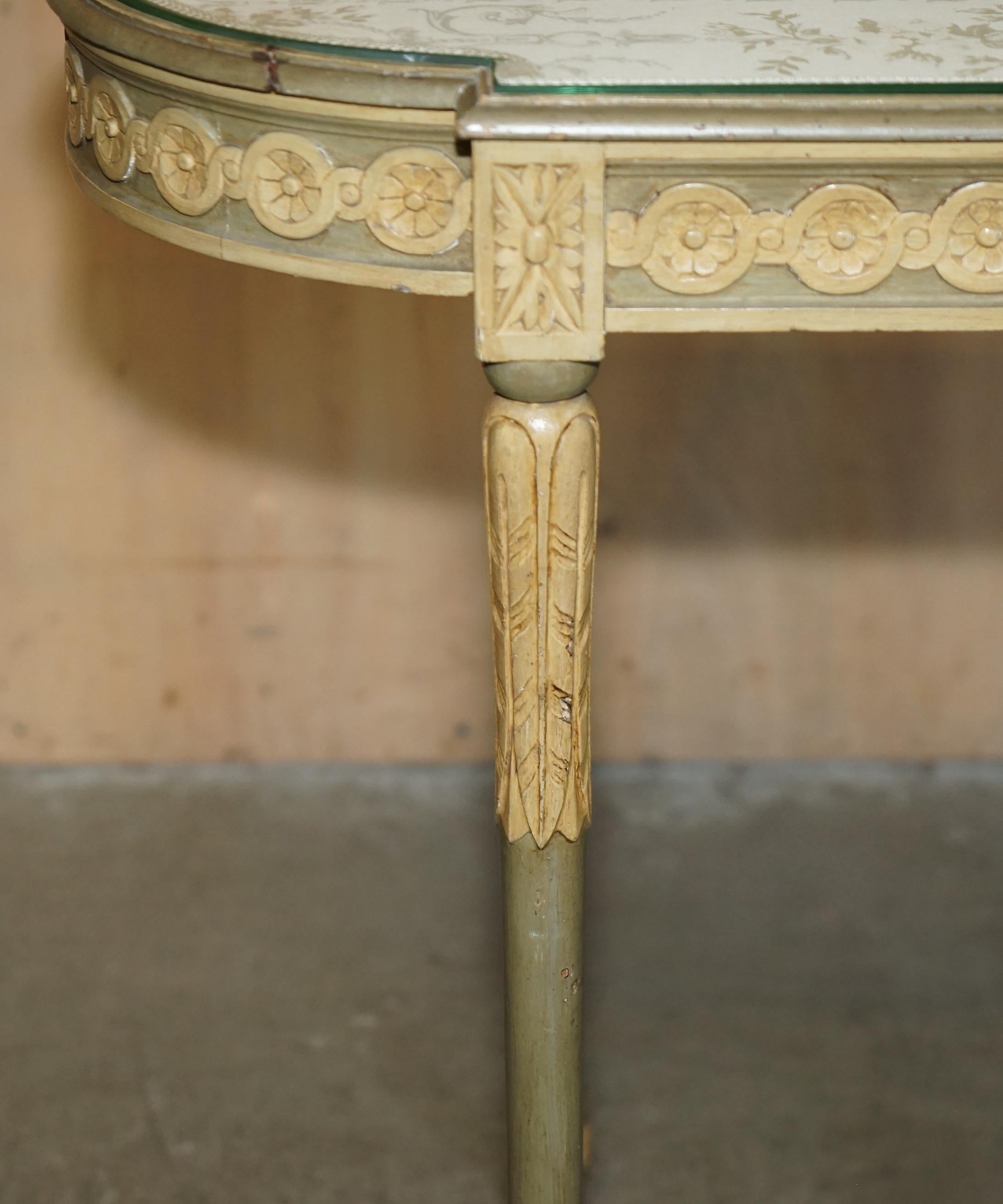 ANTIQUE FRENCH EMPIRE HAND PAINTED 19TH CENTURY OCCASIONAL DRESSiNG ROOM TABLE For Sale 3