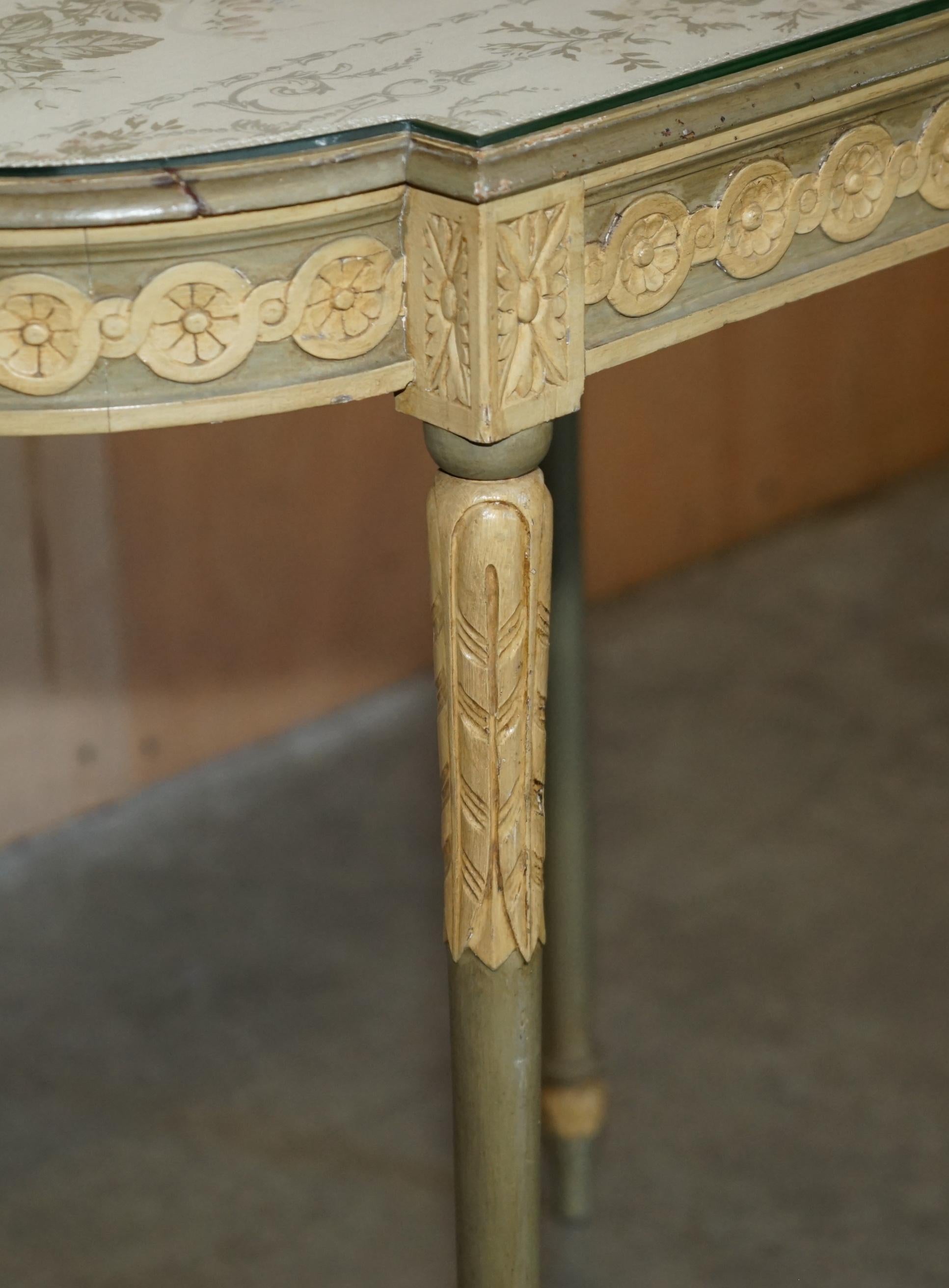 ANTIQUE FRENCH EMPIRE HAND PAINTED 19TH CENTURY OCCASIONAL DRESSiNG ROOM TABLE For Sale 4