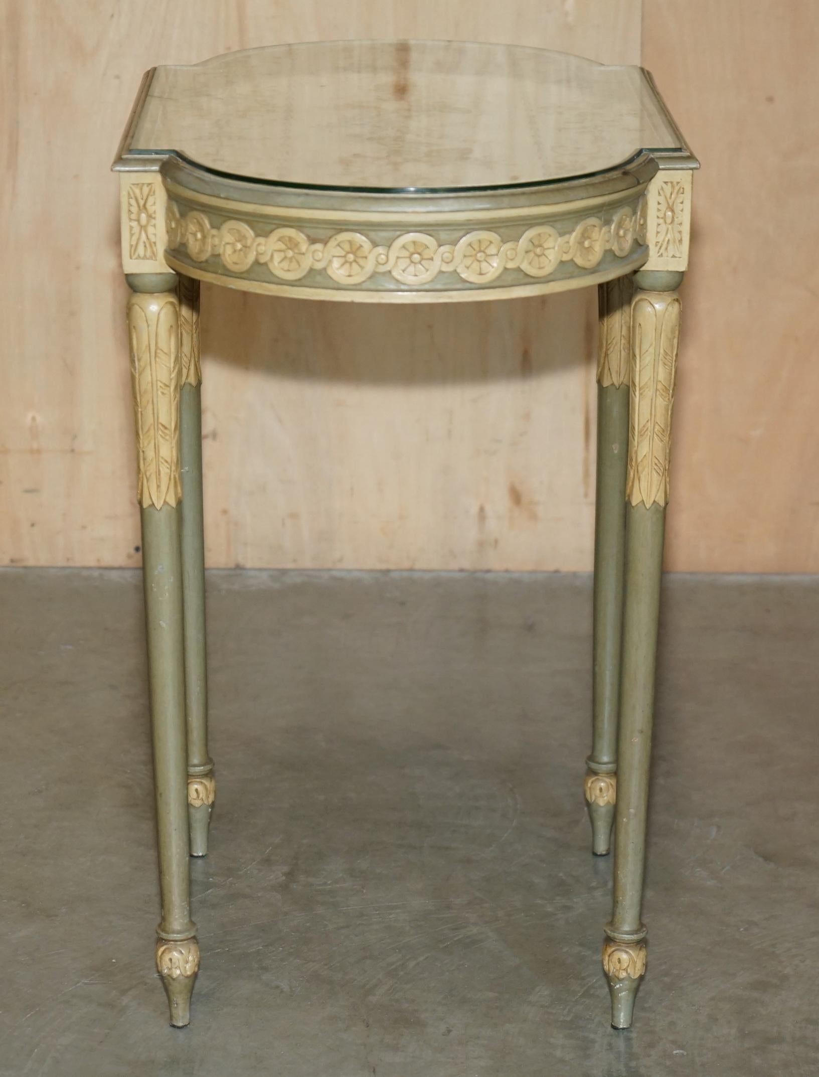 ANTIQUE FRENCH EMPIRE HAND PAINTED 19TH CENTURY OCCASIONAL DRESSiNG ROOM TABLE For Sale 6