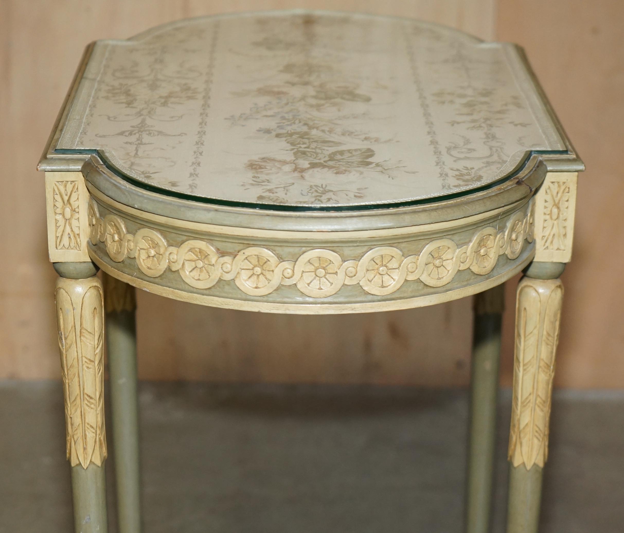 ANTIQUE FRENCH EMPIRE HAND PAINTED 19TH CENTURY OCCASIONAL DRESSiNG ROOM TABLE For Sale 7