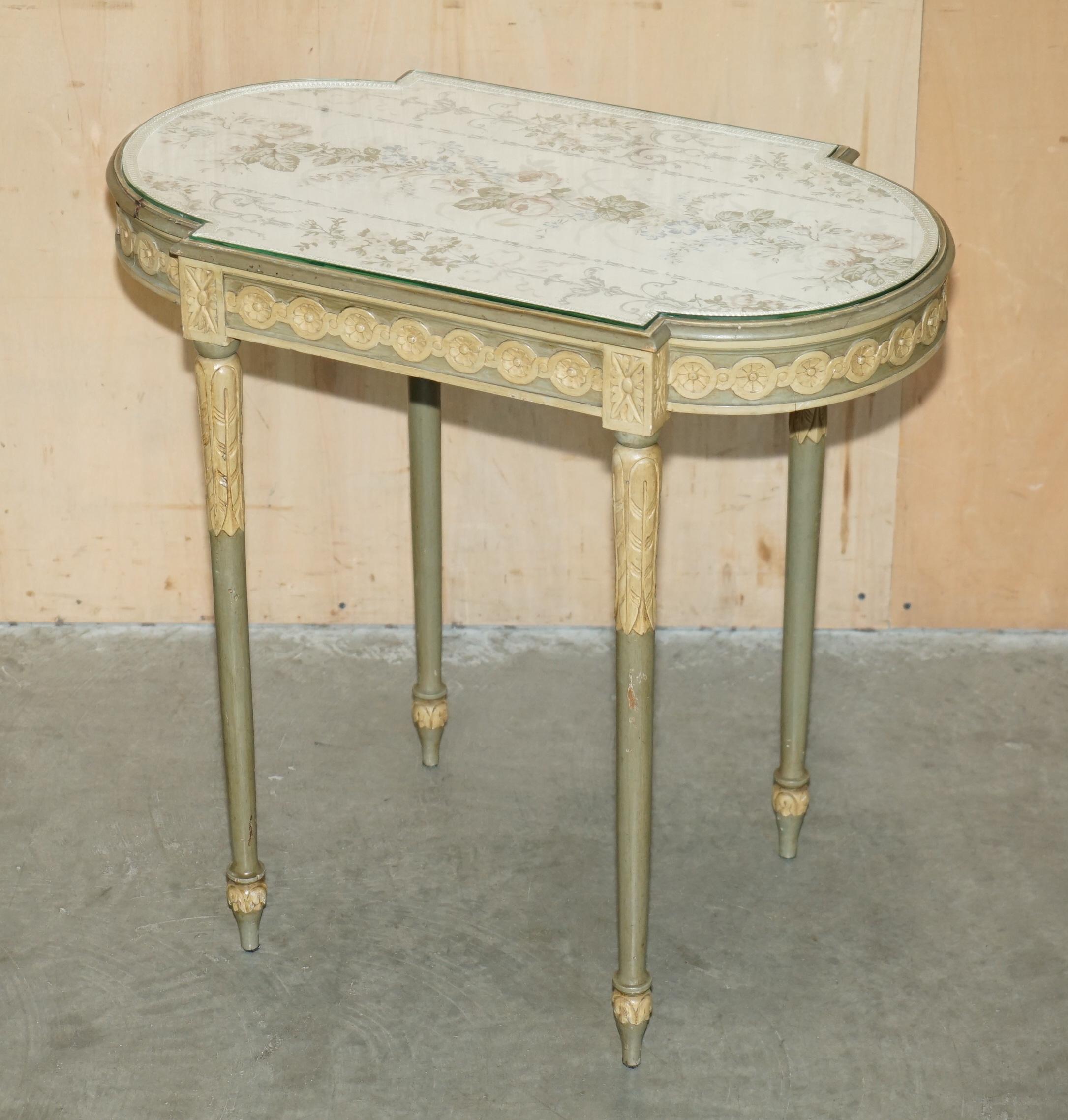 Royal House Antiques

Royal House Antiques is delighted to offer for sale this stunning original hand painted French Country occasional table which is part of a small suite Circa 1890-1910

Please note the delivery fee listed is just a guide, it