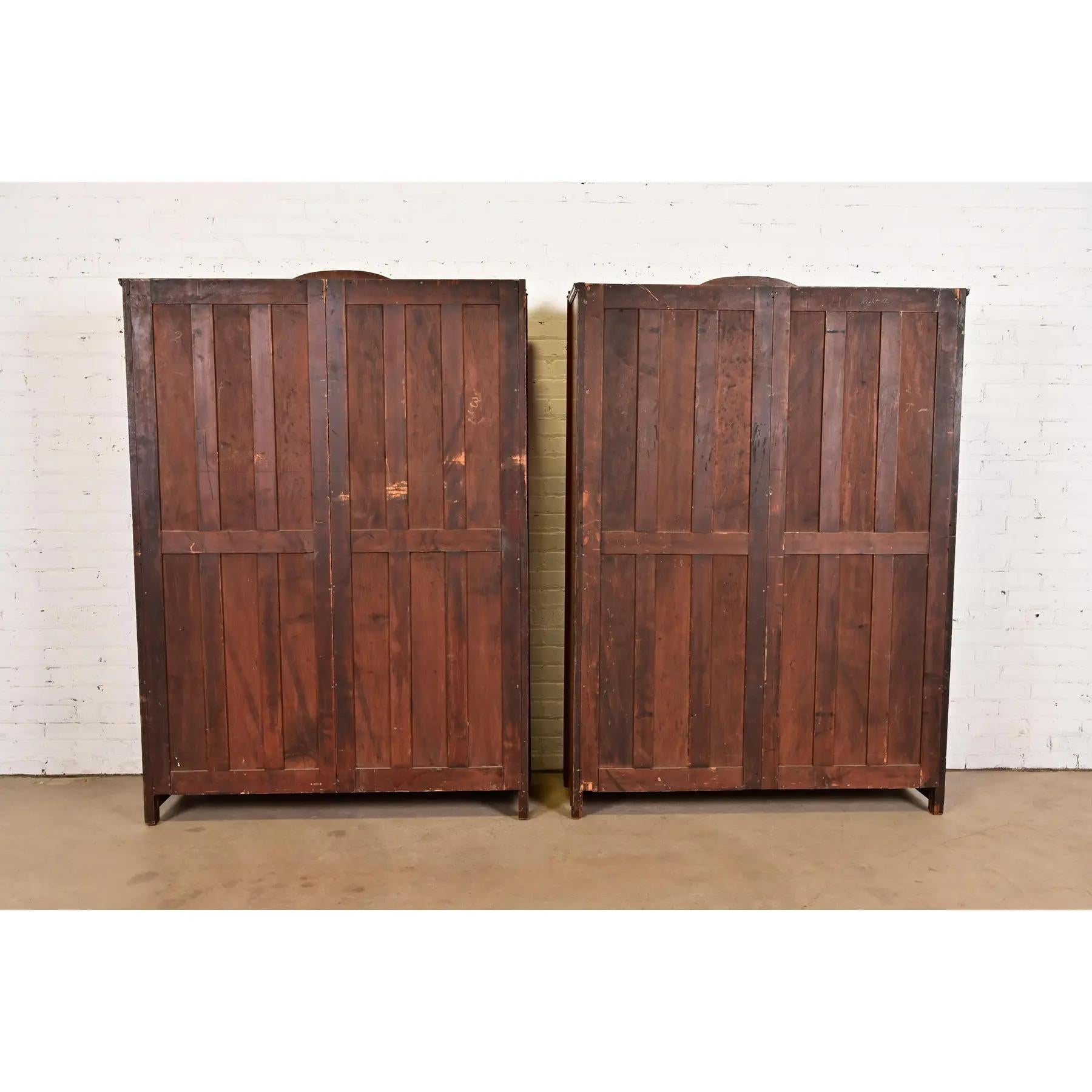 Antique French Impero, librerie doppie in mogano con ormolatura montata, coppia in vendita 6