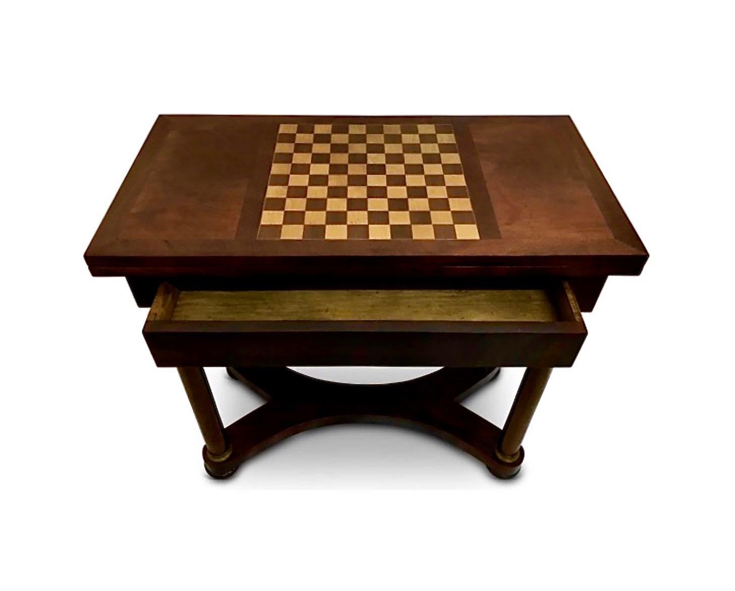 French 19th Century Empire Antique Mahogany Game Table In Good Condition In London, GB