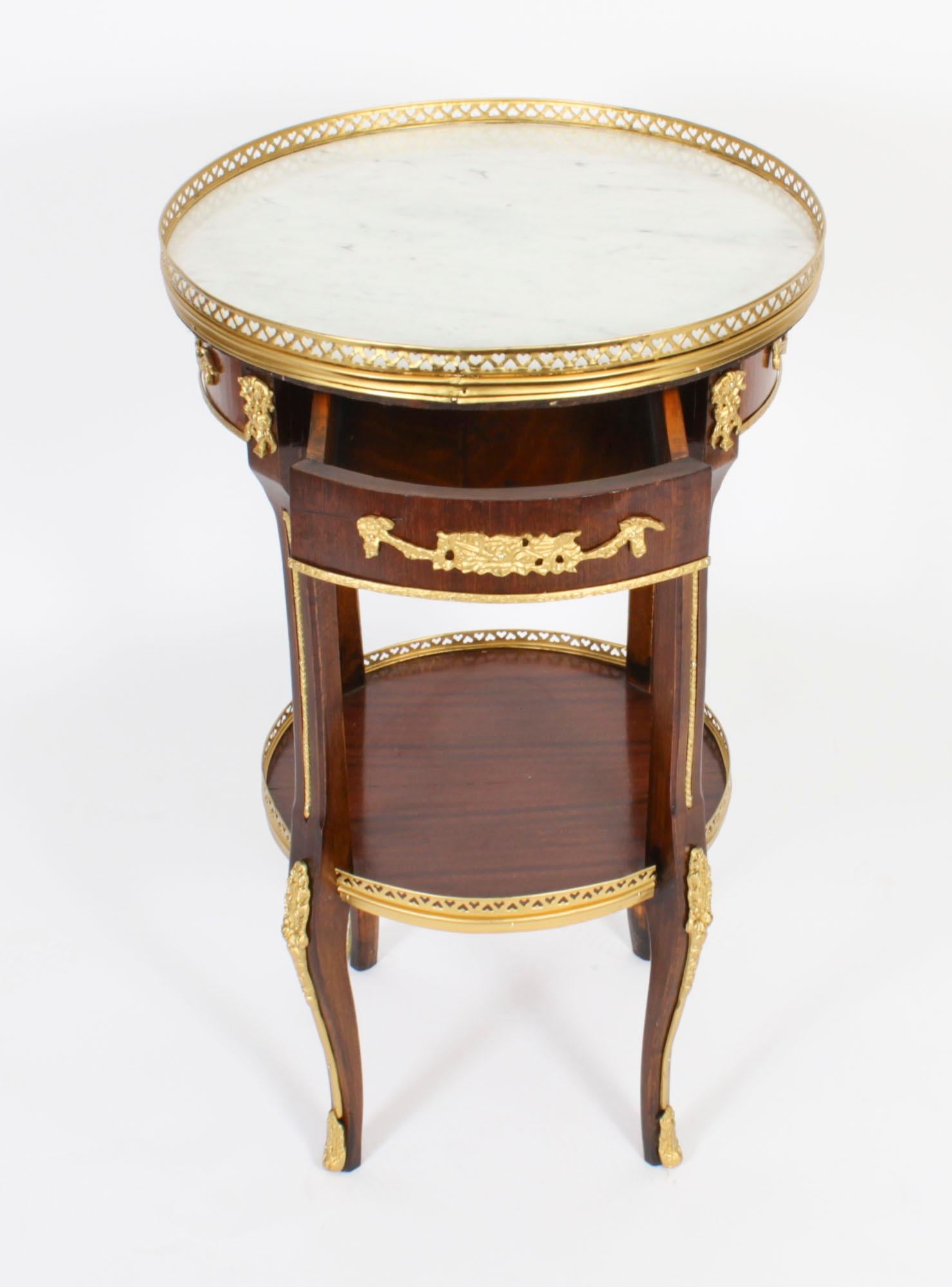 Antique French Empire Marble & Ormolu Occasional Table, 19th Century For Sale 6