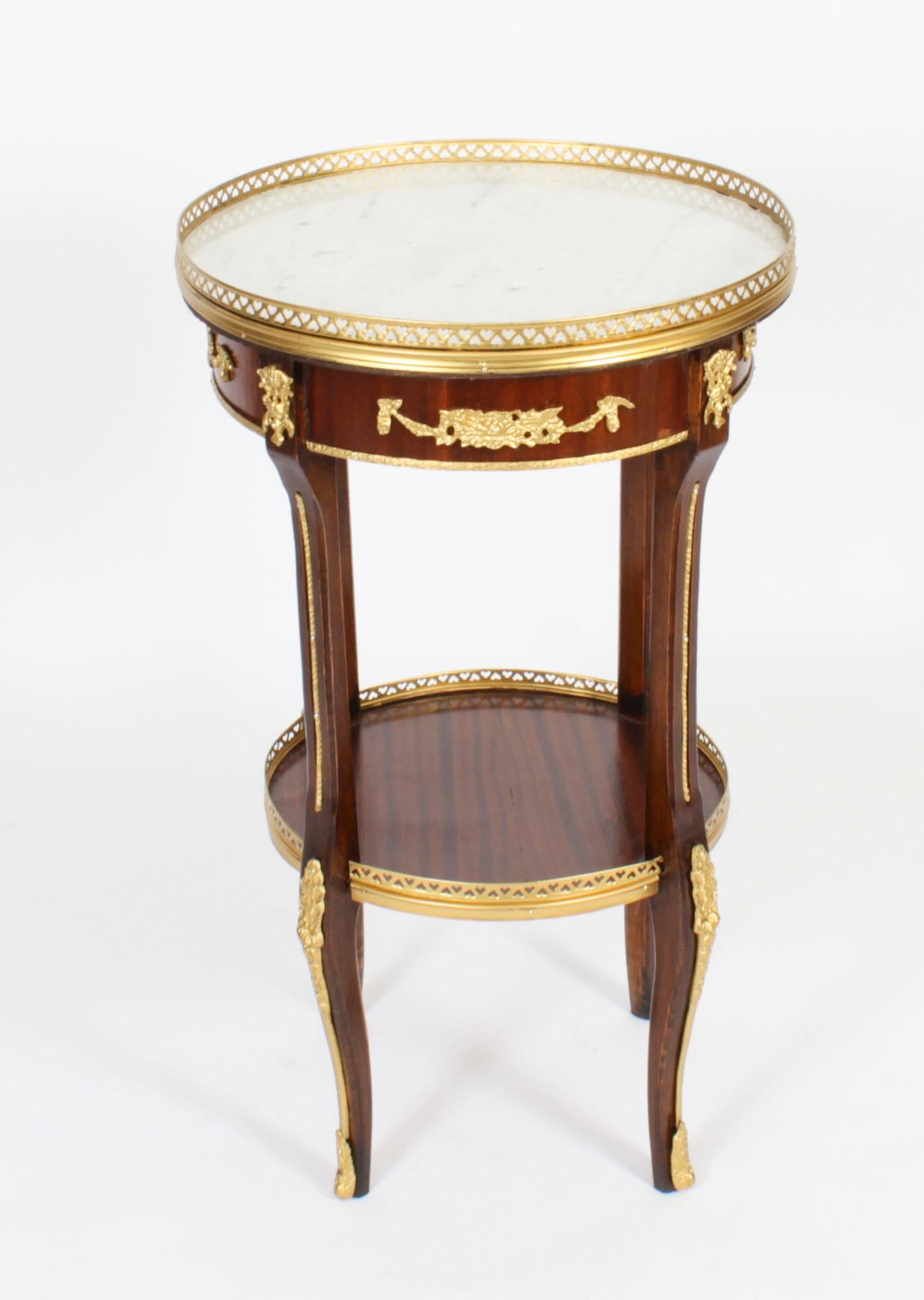 Antique French Empire Marble & Ormolu Occasional Table, 19th Century For Sale 11