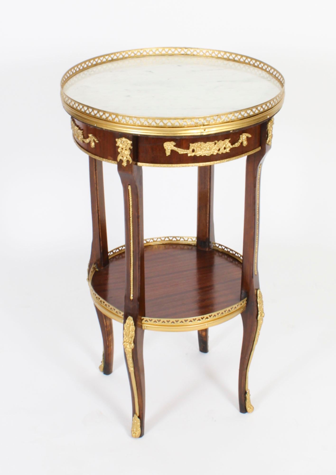 Empire Revival Antique French Empire Marble & Ormolu Occasional Table, 19th Century For Sale