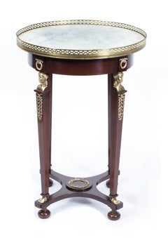 Antique French Empire Marble & Ormolu Occasional Table 19th Century
