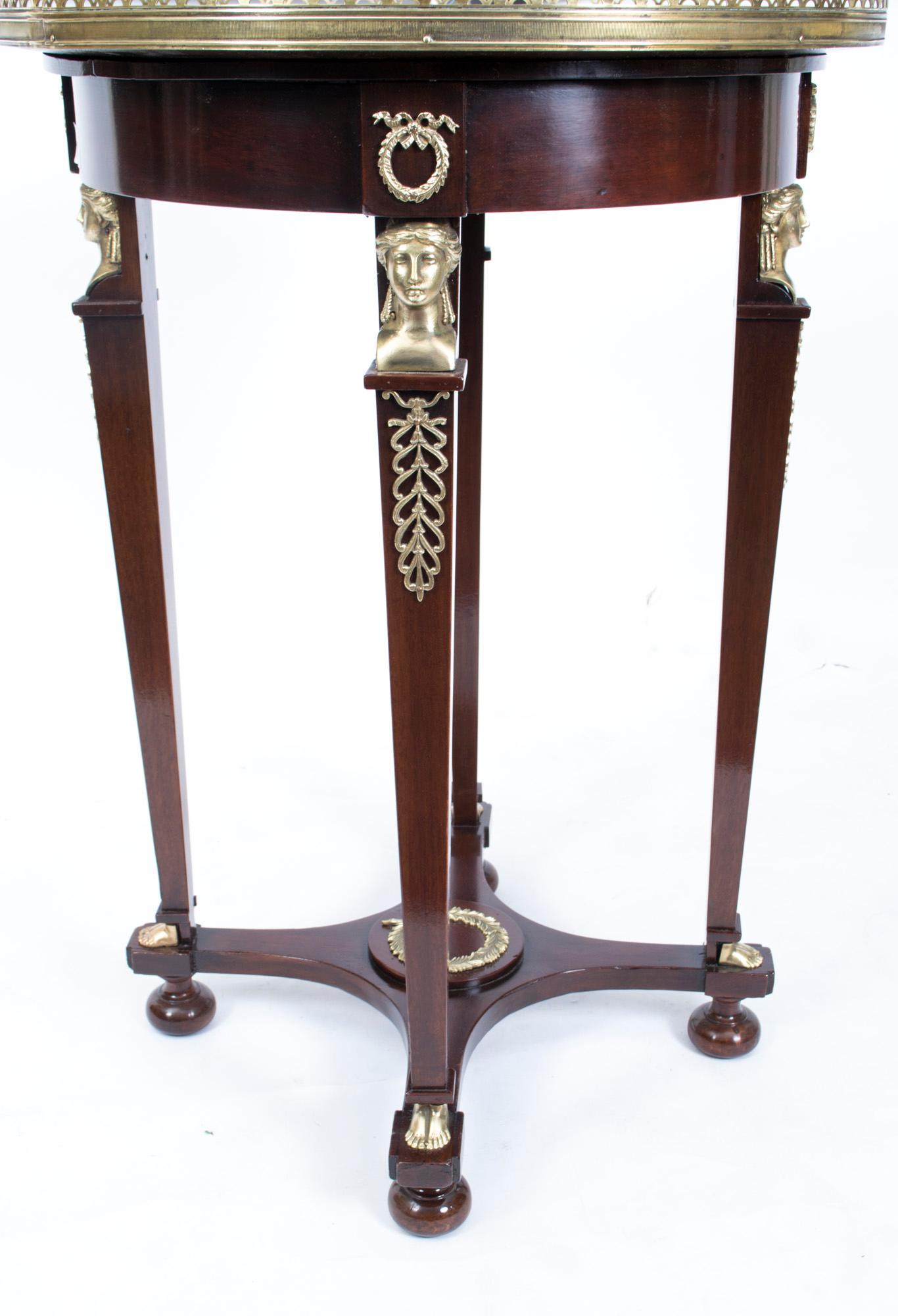 Antique French Empire Marble & Ormolu Occasional Table 19th Century In Good Condition For Sale In London, GB