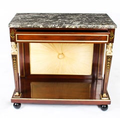 Antique French Empire Marble Top & Ormolu Console Table, 19th Century