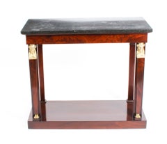 Antique French Empire Marble-Top and Ormolu Console Table, Early 19th Century