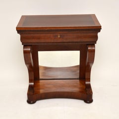 Antique French Empire Mirrored Back Console / Side Table