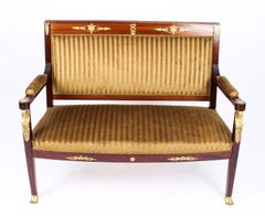 Antique French Empire Ormolu Mounted Sofa Settee, 19th Century