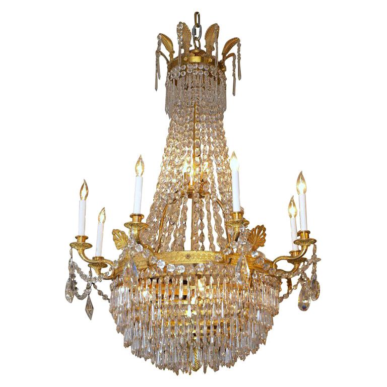 Antique French Empire Ormulu And, Chandelier French Empire