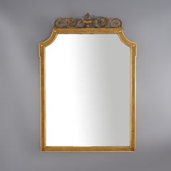 Antique French Empire Oversized Giltwood Wall Mirror C1920