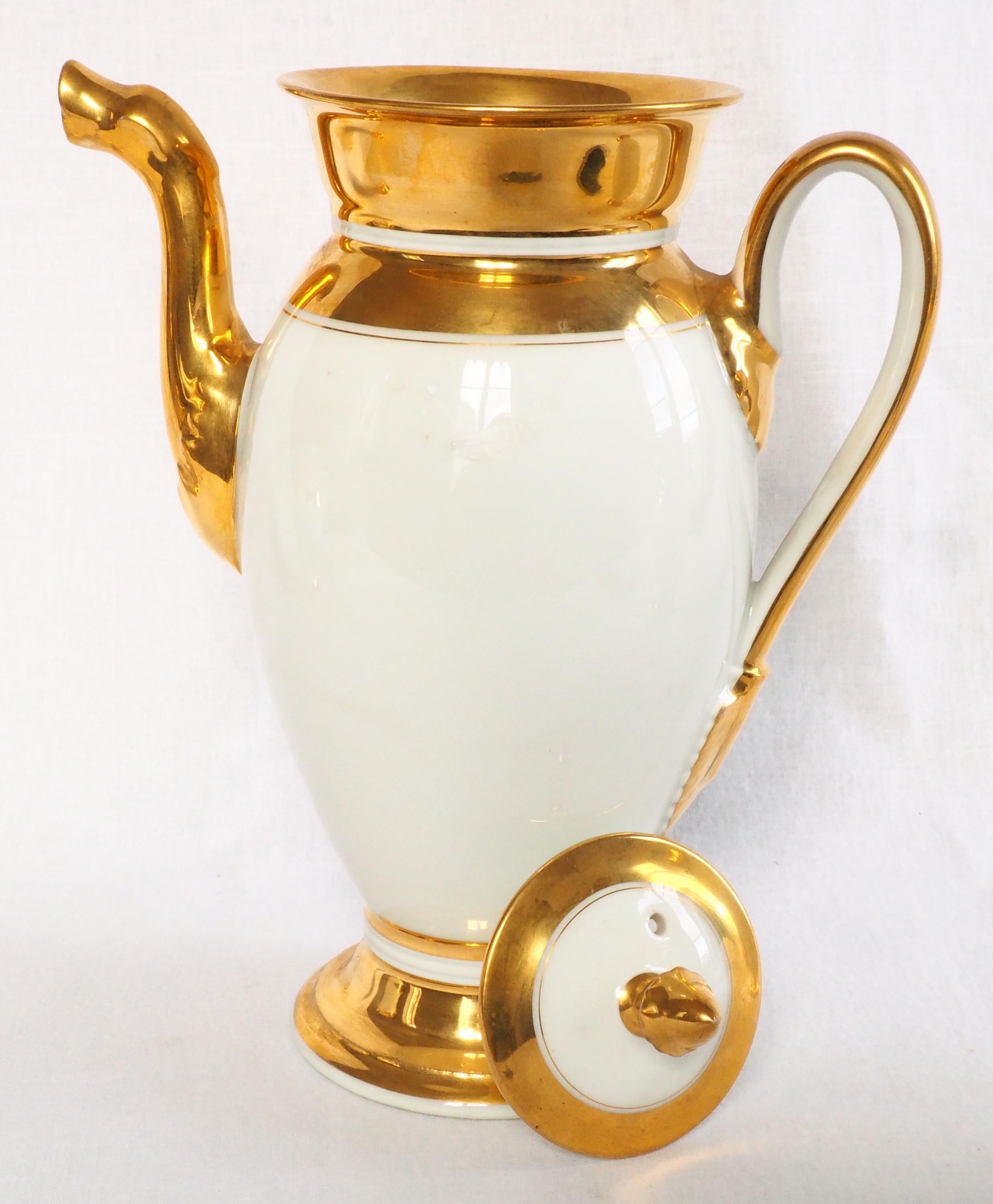 Antiguo juego de café de porcelana París Imperio Francés - principios del siglo XIX Porcelana en venta