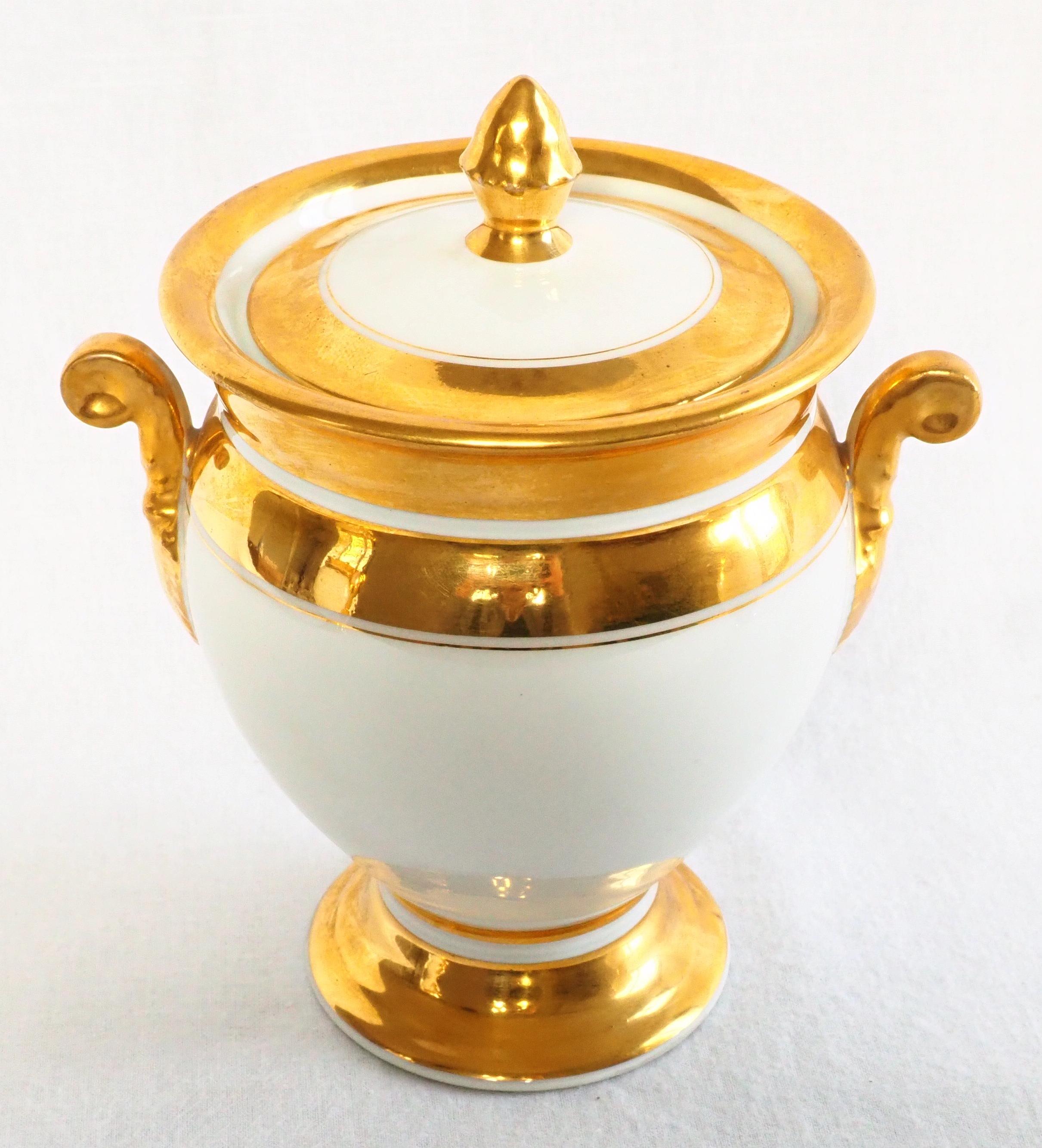 Antiguo juego de café de porcelana París Imperio Francés - principios del siglo XIX en venta 2