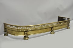 Antique French Empire Paw Foot Brass Pierce Decorated Fireplace Mantle Piece