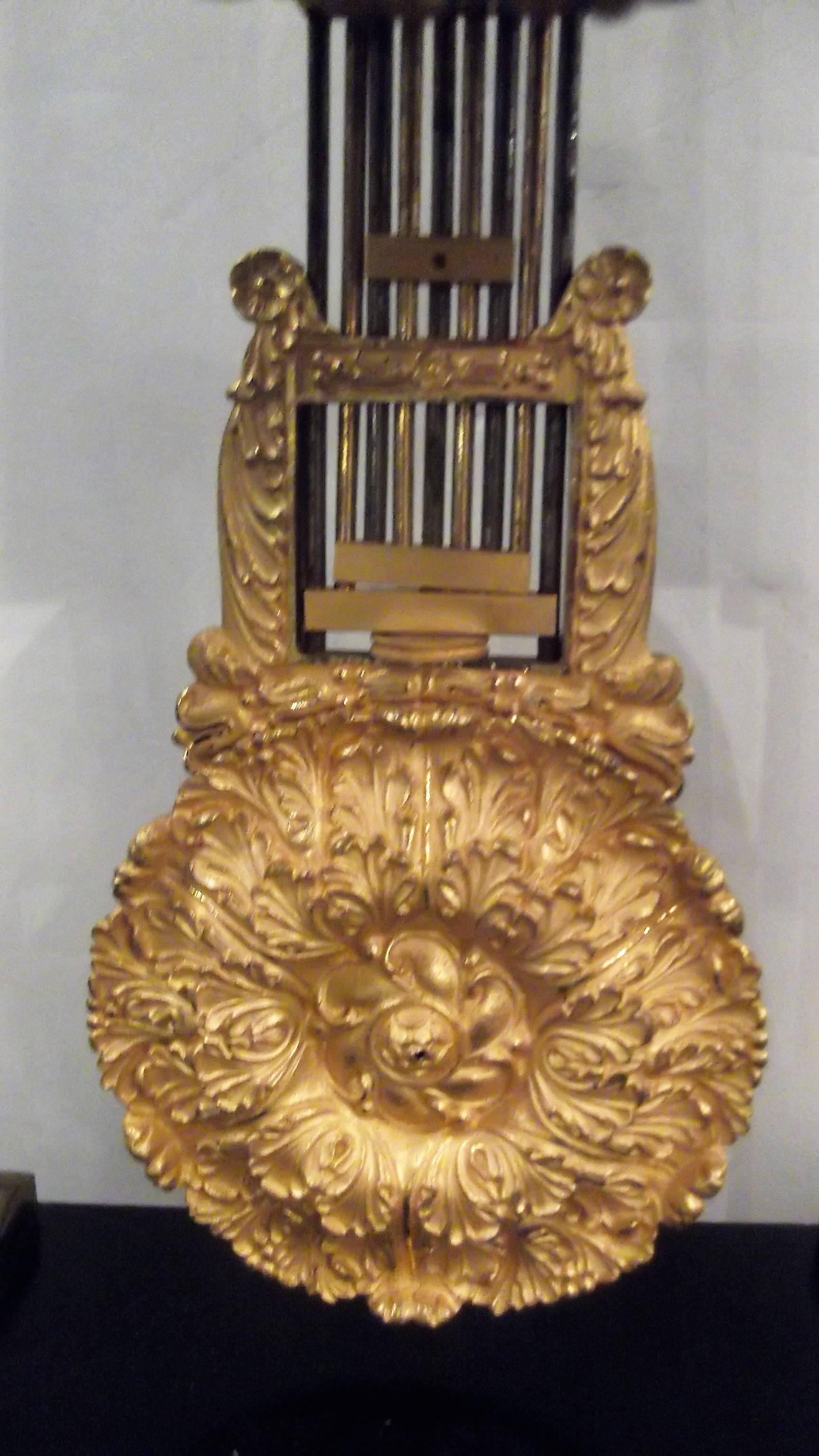 Ormolu Antique French Empire Portico Clock, circa 1820