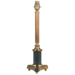 Antique French Empire Red and Green Table Lamp